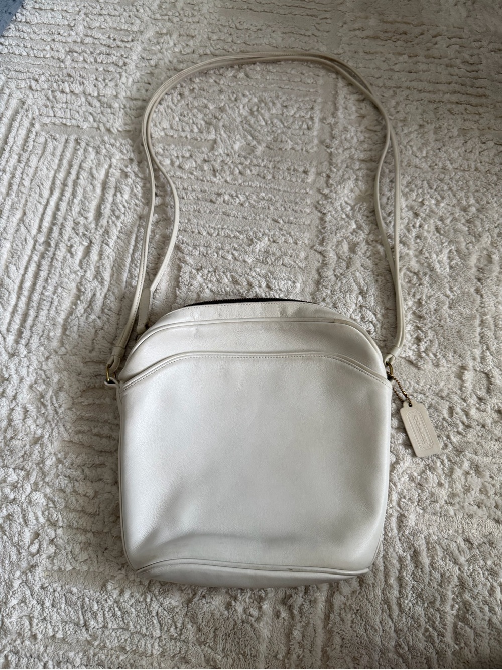 Coach Vintage Metropolis White Leather Crossbody Bag